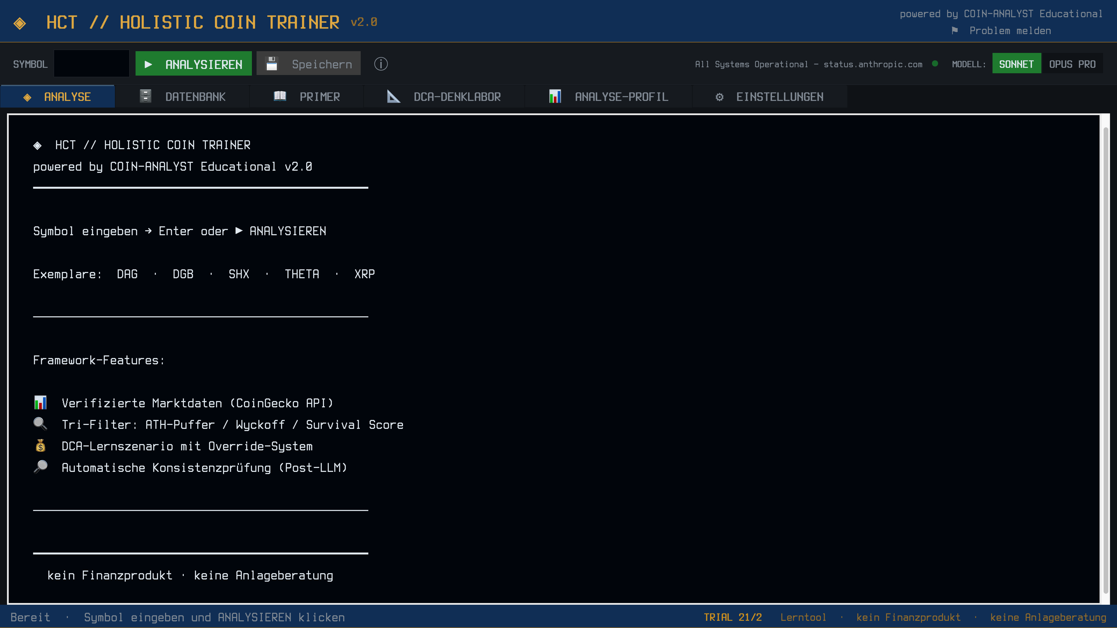 HCT Screenshot